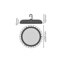 Ledvance LED Highbay Compact Gen 2 Aluminium Svart 120W 19200lm 110D - 840-850-865 CCT | IP65