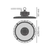 Ledvance LED Highbay Gen 5 Aluminium Svart 75W 13125lm 70D - 865 Dagsljus | IP66 - Dali Dimbar