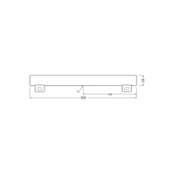 Ledvance Ledinestra BASE LED Tube 3.5W 370lm - 827 Extra Varm Vit | 30cm - Ersättare 25W