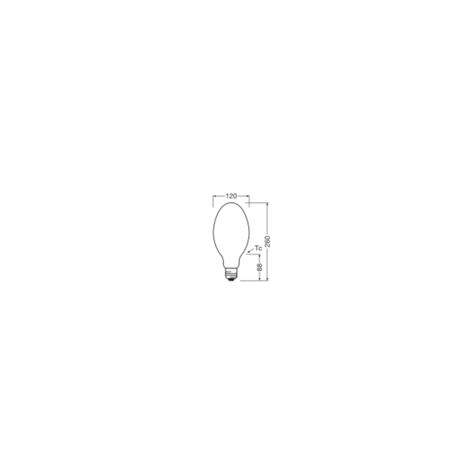 Ledvance LED Lampa HQL LED FIL V E40 60W 9000lm - 840 Kallvit | Ersättare 125W