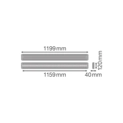 Ledvance LED Linjär IndiviLED 34W 4200lm - 840 Kallvit | 120x12cm - 3 timmar nödbelysning