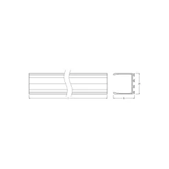 Ledvance LED-ljusslingor Profil Wide U-formad 26x26 200CM