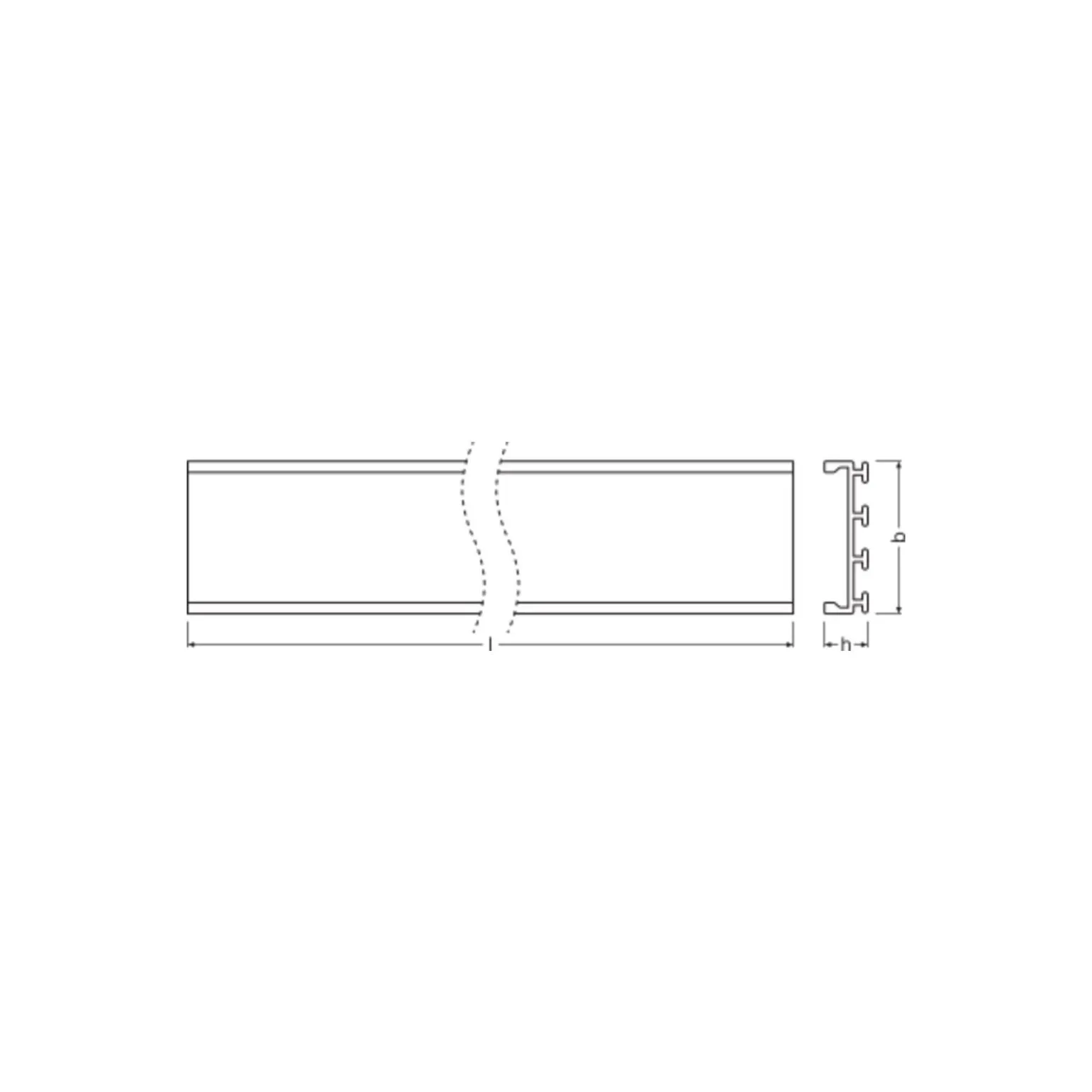 Ledvance LED-ljusslingor Profil Wide U-formad 26x8mm 100CM