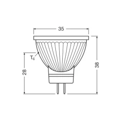 Ledvance LED MR11 Gu4 Reflektor 1.8W 184lm 36D - 840 Kallvit | Ersättare 20W