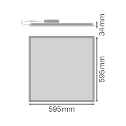 Ledvance LED Panel Kompakt 33W 3630lm - 840 Kallvit | 60x60cm - UGR <25 - Dali Dimbar