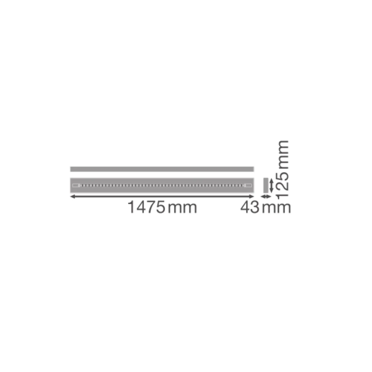 Ledvance LED Panel Linear Pendellampa IndiviLED 52W 6550lm - 940 Kallvit | 150cmx12cm - UGR <19 - Bästa Färgåtergivning