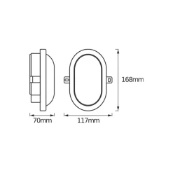 Ledvance LED Plafond Svart 6W - 840