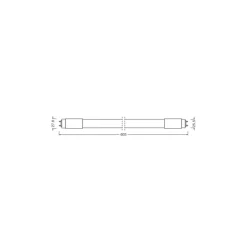 Ledvance LED Rör T8 (UN) Ultra Output 7.5W 1100lm - 840 Kallvit | 60cm - Ersättare 18W