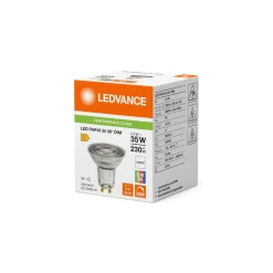 Ledvance LED Spot GU10 PAR16 2.4W 230lm 36D - 940 Kallvit | Bästa Färgåtergivning - Dimbar - Ersättare 35W