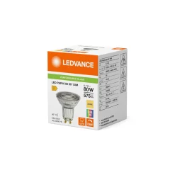 Ledvance LED Spot GU10 PAR16 6.1W 575lm 60D - 930 Varm Vit | Bästa Färgåtergivning - Dimbar - Ersättare 80W