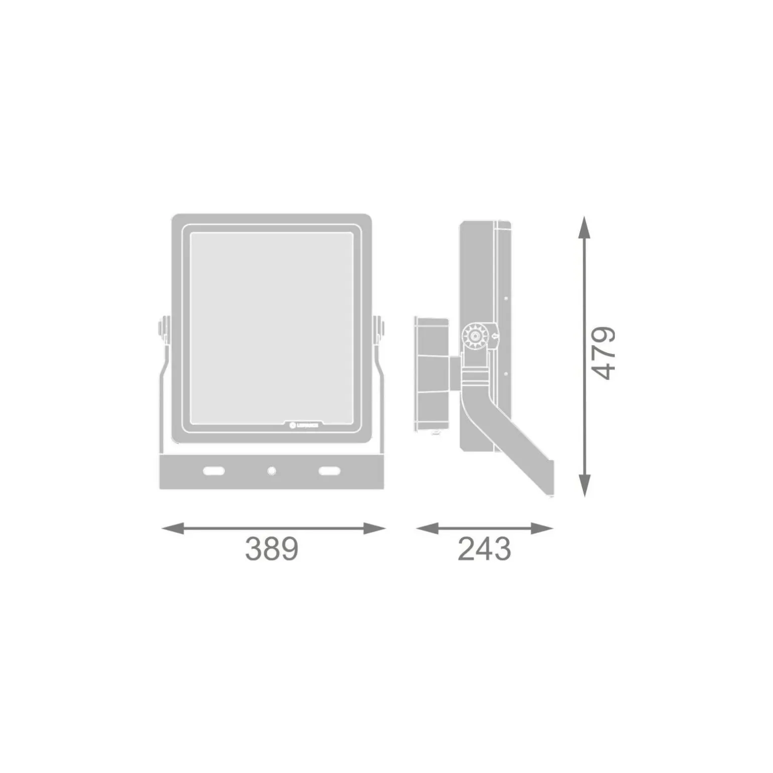 Ledvance LED Strålkastare High Mast Aluminium Svart 470W 70000lm 60D - 757 Kallvit | IP66 - Symmetrisk - Exkl. Drivdon