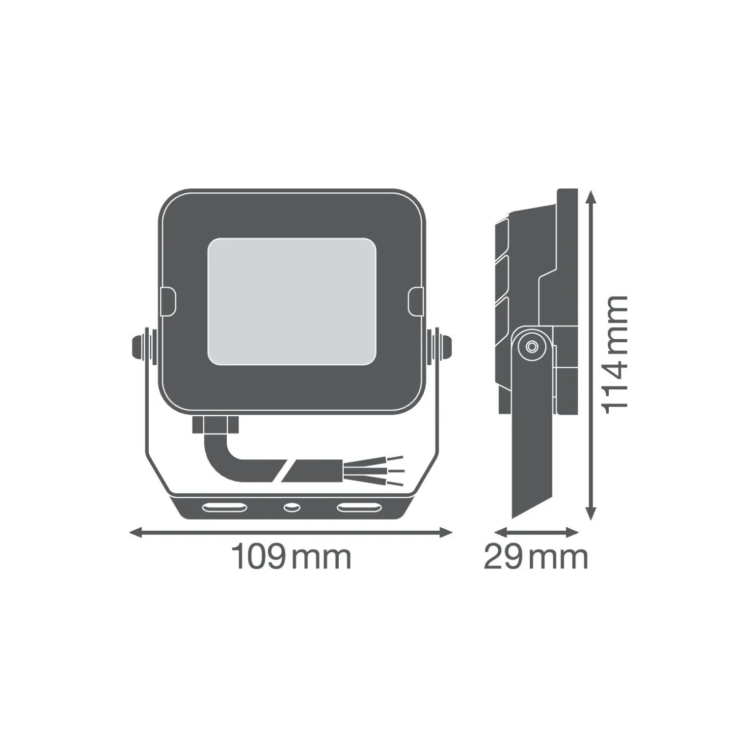 Ledvance LED Strålkastare Kompakt Vit 10W 1000lm 100D - 840 Kallvit | IP65 - Symmetrisk