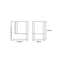Ledvance Smart+ Wifi Vägglampa Cube Mörk Grå Utomhus 9.5W 500lm - 830 Varm Vit | RGBW - Dimbar