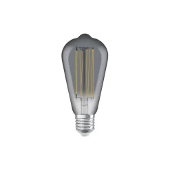 Ledvance Vintage 1906 LED E27 Edison Smoke 11W 500lm - 818 Extra Varm Vit | Dimbar - Ersättare 42W
