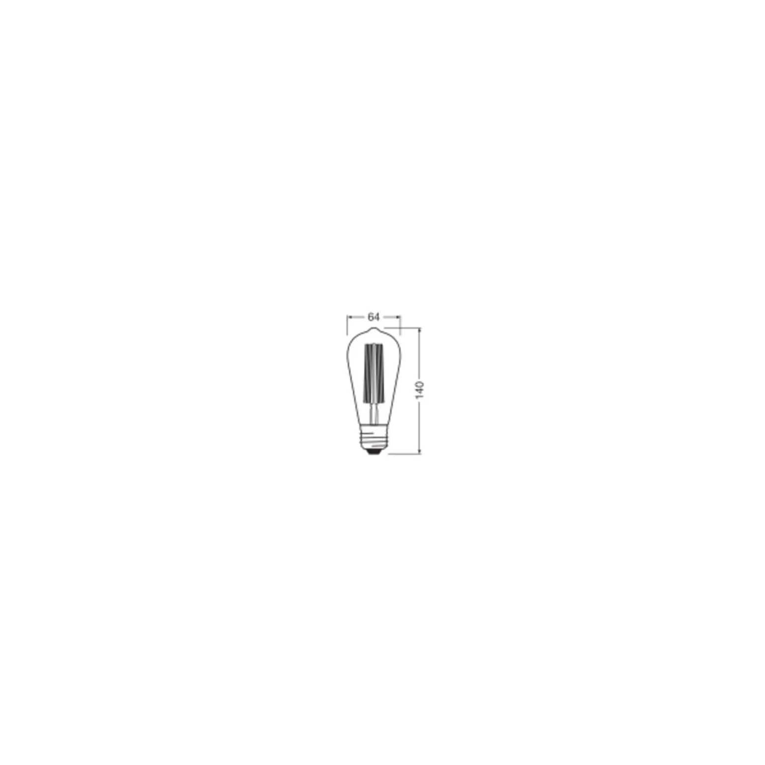 Ledvance Vintage 1906 LED E27 Edison Guld 5.8W 470lm - 822 Extra Varm Vit | Dimbar - Ersättare 40W