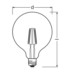 Ledvance Vintage 1906 LED E27 Guld 4W 410lm - 824 Extra Varm Vit | Ersättare 40W