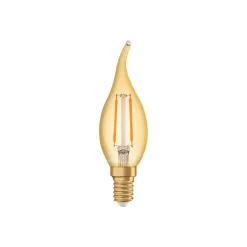 Ledvance Vintage 1906 LED E14 Kronljus Guld 1.5W 120lm - 824 Extra Varm Vit | Ersättare 15W