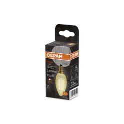 Ledvance Vintage 1906 LED E14 Kronljus Guld 2.5W 220lm - 824 Extra Varm Vit | Ersättare 25W