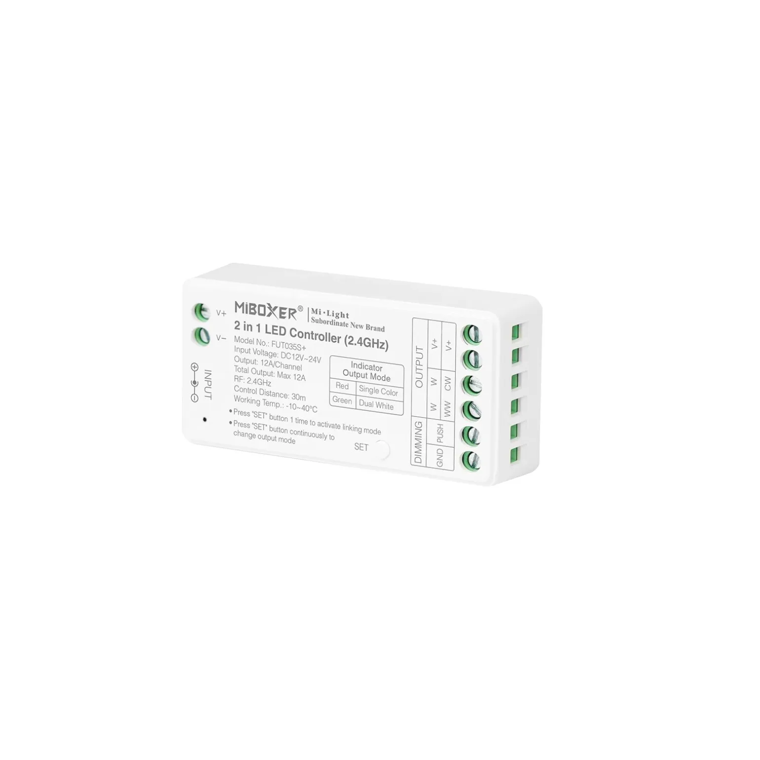 Miboxer 2-in-1 Kontroller (Enkel + Dual Vit)
