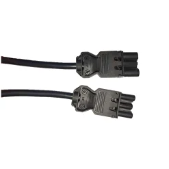 Noxion GST - Kompatibel Förlängningskabel Svart - Manlig + Kvinnlig - 5m - 3 pole 1,5mm2
