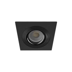 Noxion Infälld Spot Boxi MR16 Lutningsbar Textur & Glänsande Svart |Utskärning 80mm - IP20 - Inkl. GU10 Sockel