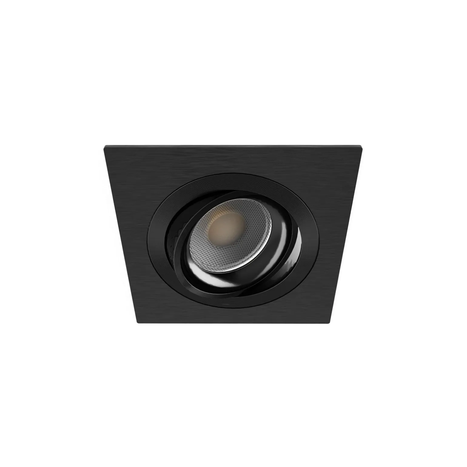 Noxion Infälld Spot Boxi MR16 Lutningsbar Textur & Glänsande Svart |Utskärning 80mm - IP20 - Inkl. GU10 Sockel