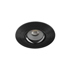Noxion Infälld Spot Logic MR16 Lutningsbar Glänsande Svart | 92mm - Utskärning 80mm - IP20 - Inkl. GU10 Sockel