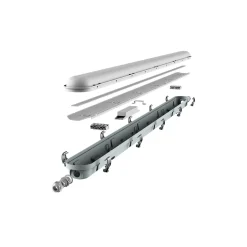 Noxion LED Allmänbruksarmatur Vattentät Poseidon V3.0 19-33W 2340/4200lm - 830-865 CCT | 120cm - Kabelgenomföring (5x2.5mm2) - 3 Timmar Nödbelysning