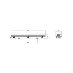 Noxion LED Allmänbruksarmatur Vattentät ArmaturPoseidon V2.0incl. 2x Noxion LED Rör T8 Standard Output 9W 2x900lm - 830 Varm Vit | 60cm