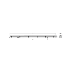 Noxion LED Allmänbruksarmatur Vattentät Armatur Poseidon V2.0 incl. 2x Noxion LED Rör T8 Standard Output 19W 2x2300lm - 865 Dagsljus | 150cm