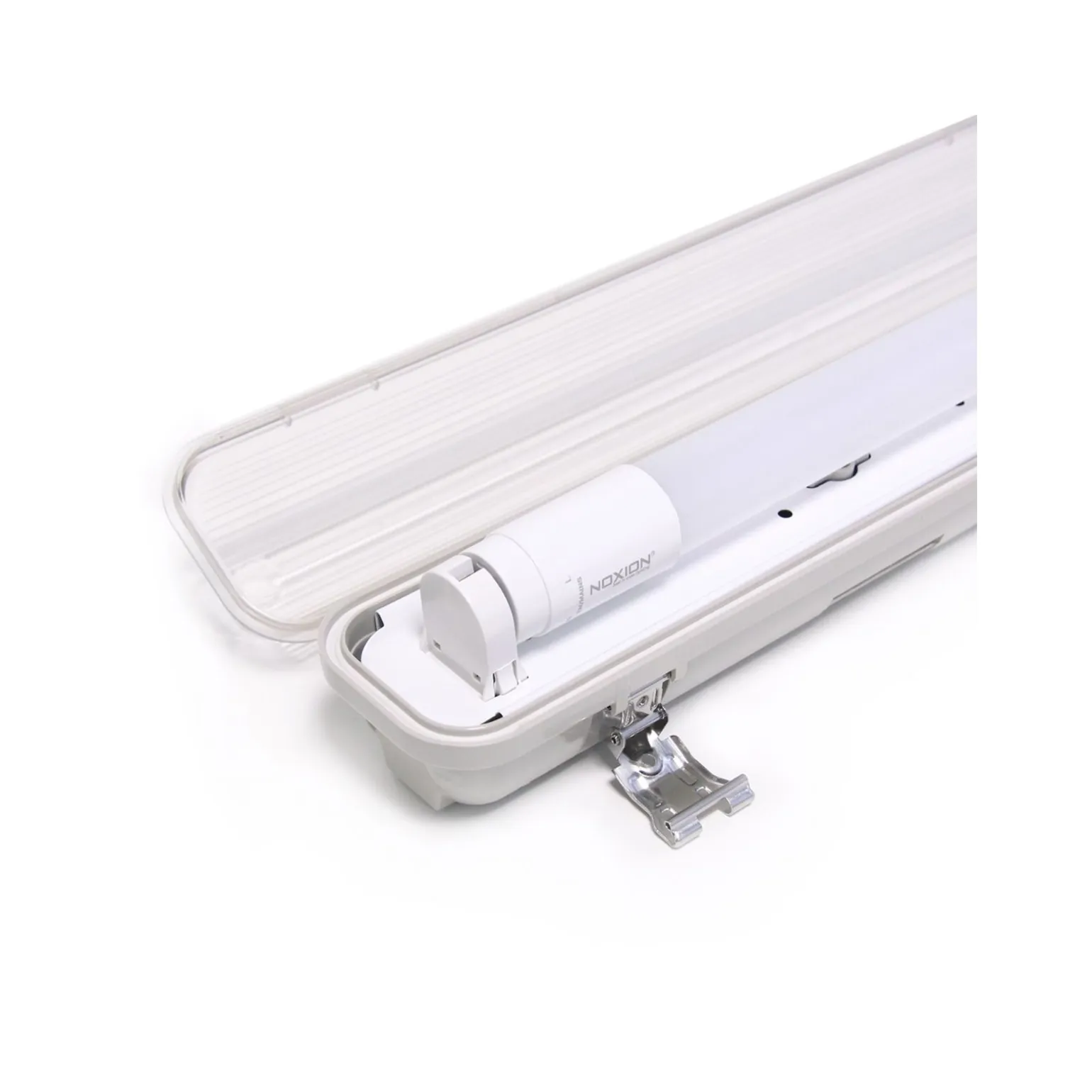 Noxion LED Allmänbruksarmatur Vattentät ArmaturPoseidon V2.0incl. 1x Noxion LED Rör T8 Standard Output 17.5W 1800lm - 840 Kallvit | 120cm