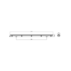 Noxion LED Allmänbruksarmatur Vattentät ArmaturPoseidon V2.0incl. 1x Noxion LED Rör T8 Standard Output 17.5W 1800lm - 840 Kallvit | 120cm