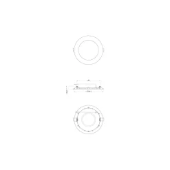 Noxion LEDDownlight SlimV2.0TRIAC Dimbar 12W 1200lm 840 Kallvit | 170mm - Utskärning 150mm - IP44