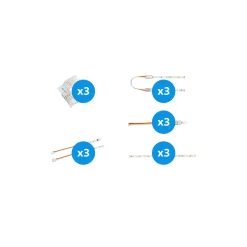 Noxion Led-Ljusslingor Naga - Anslutningsstycke RGB+Dual Vit 12mm - Liten 15st