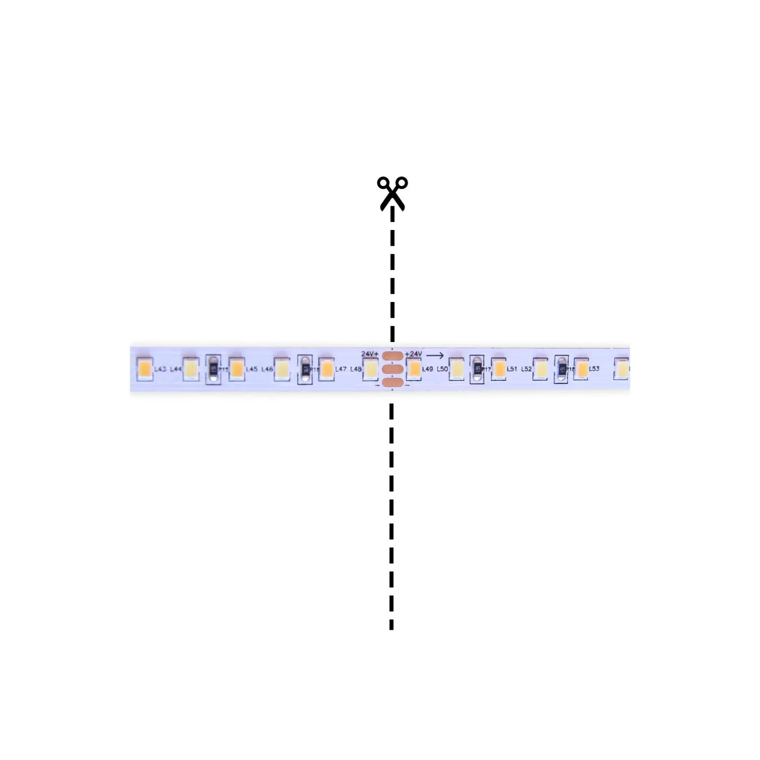 Noxion Led-Ljusslingor Naga 5 Meter Komplett set - Zigbee - 24V - 120LEDs/m - 9.6W/m - 930-965 Justerbar Vit | 8mm - IP20 - Bästa Färgåtergivning - SMD2835