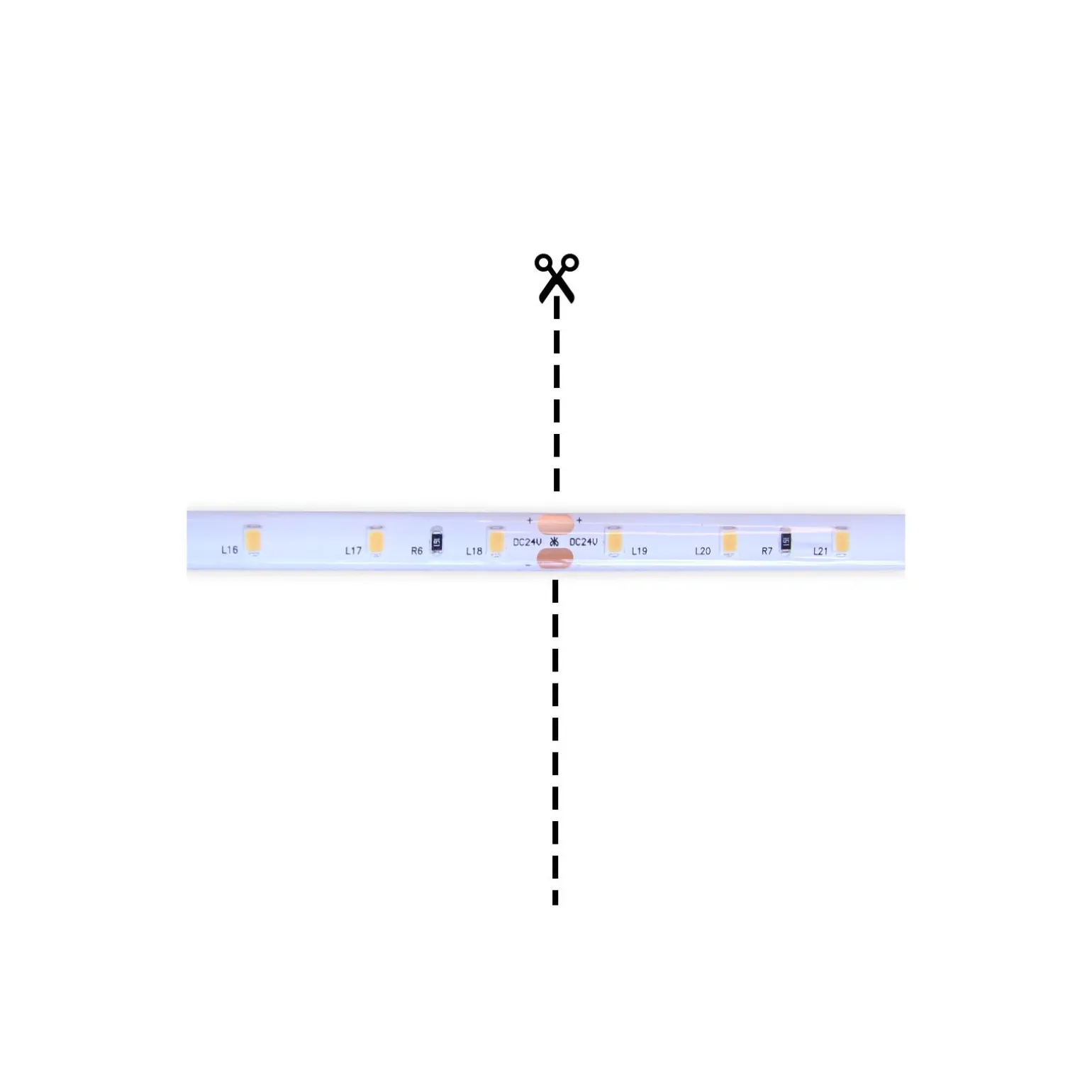 Noxion Led-Ljusslingor Naga 5 Meter 24V - 60LEDs/m - 4.8W/m - 927 Extra Varm Vit | 8mm - IP65 - Bästa Färgåtergivning - SMD2835