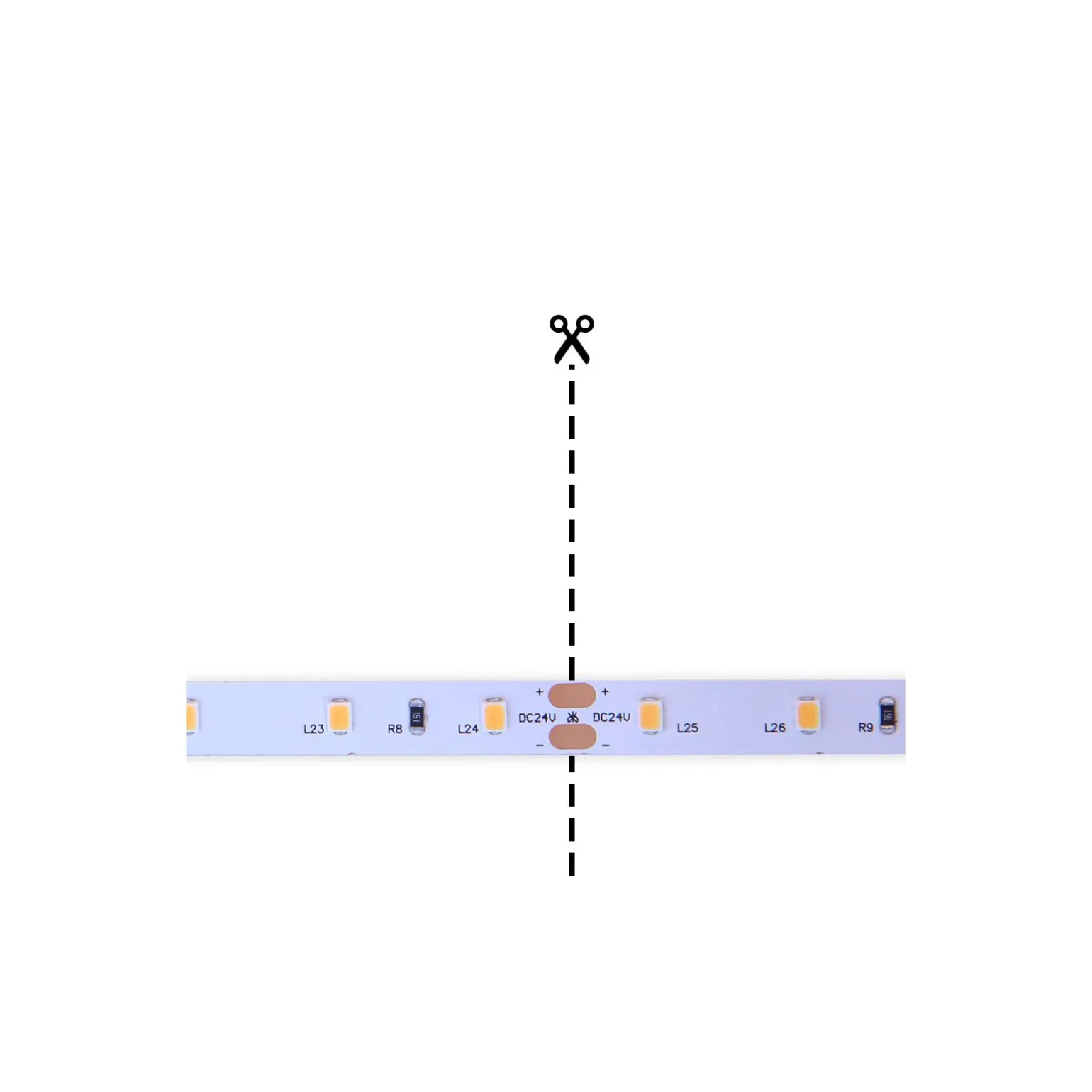 Noxion Led-Ljusslingor Naga 5 Meter IP20 SMD2835/60 24V 4.8W/m 930 /8mm/100mm + DC Sladd
