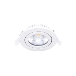 Noxion LED Lutningsbar Slim Spot Vit Runda 6W 350lm 60D - 920-930 Dim To Warm | 85mm - IP54 - Dimbar - Bästa Färgåtergivning