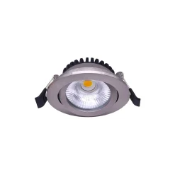 Noxion LED Lutningsbar Slim Spot Silver Runda 6W 550lm 60D - 927 Extra Varm Vit | 85mm - IP54 - Dimbar - Bästa Färgåtergivning