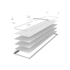 Noxion LED Panel Delta Pro V4 Aluminium/Metall Vit 29W 3700lm - 830 Varm Vit | 120x30cm - Dali Dimbar - UGR <22