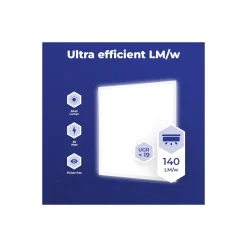 Noxion LED Panel Delta Pro V5 Highlum 36W 5040lm - 830-840 CCT | 60x60cm - UGR <19 - Sidelit - Philips Drivdon