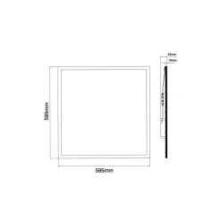 Noxion LED Panel Delta Pro V3 30W 3960lm - 830 Varm Vit | 60x60cm - UGR <22 - Philips Xitanium Drivdon - 3 Timmar Nödbelysning