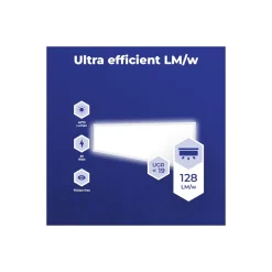 Noxion LED Panel Delta Pro V3 30W 4070lm - 840 Kallvit | 120x30cm - UGR < 19 - Philips Xitanium Drivdon - 3 Timmar Nödbelysning