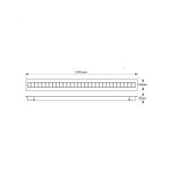 Noxion LED Panel Louvre Excell Pronox 38W 4200lm - 840 Kallvit | 150x15cm - UGR 152 - Dali Dimbar