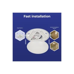 Noxion LED Plafond Corido V2 Vit 16W 1600lm 830-840-865 CCT | IP44 - Nöd 3h