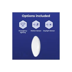 Noxion LED Plafond Corido V2 Vit 16W 1600lm 830-840-865 CCT | IP44 - Nöd 3h - Rörelse- och Ljussensor