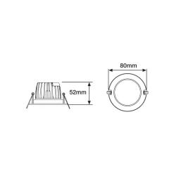Noxion LED Spot Gimax Aluminium 6W 400lm 36D - 927 Extra Varm Vit | Utskärning 74mm - IP44 - Bästa färgåtergivning - Dimbar