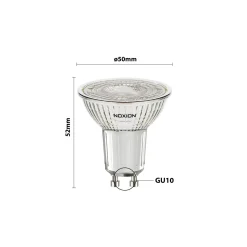 Noxion LED Spot GU10 PAR16 4W 345lm 36D - 840 Kallvit | Dimbar - Ersättare 50W