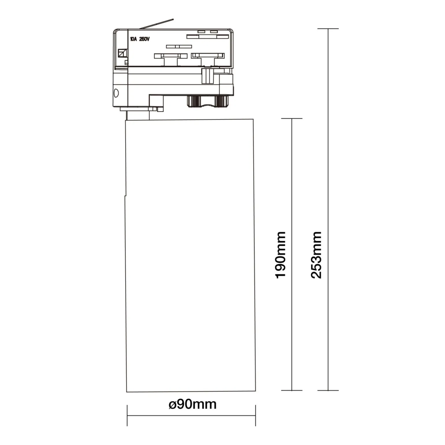 Noxion LED Spårbelysning 3-Fas Ecowhite Aluminium Vit 30W 3210lm 36D - 940 Kallvit | UGR <19