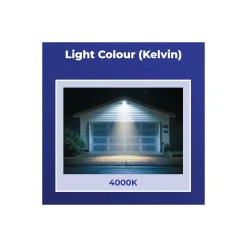 Noxion LED Strålkastare Beamy G3.1 Svart 30W 3300lm 110D - 840 Kallvit | IP44 - Rörelse- och Ljussensor - Symmetrisk